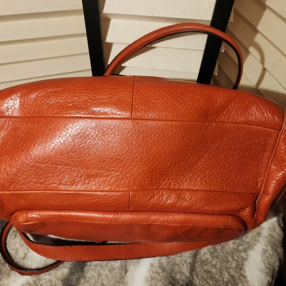 Coach Burnt Orange Leather Shoulder Bag - Picture 4 of 16